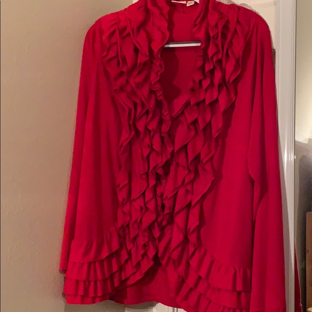 Red ruffle jacket